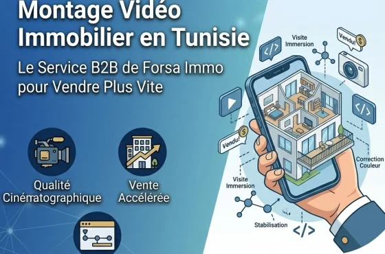 خدمة المونتاج والفيديو العقاري في تونس: حل لبيع العقارات بسرعة أكبر