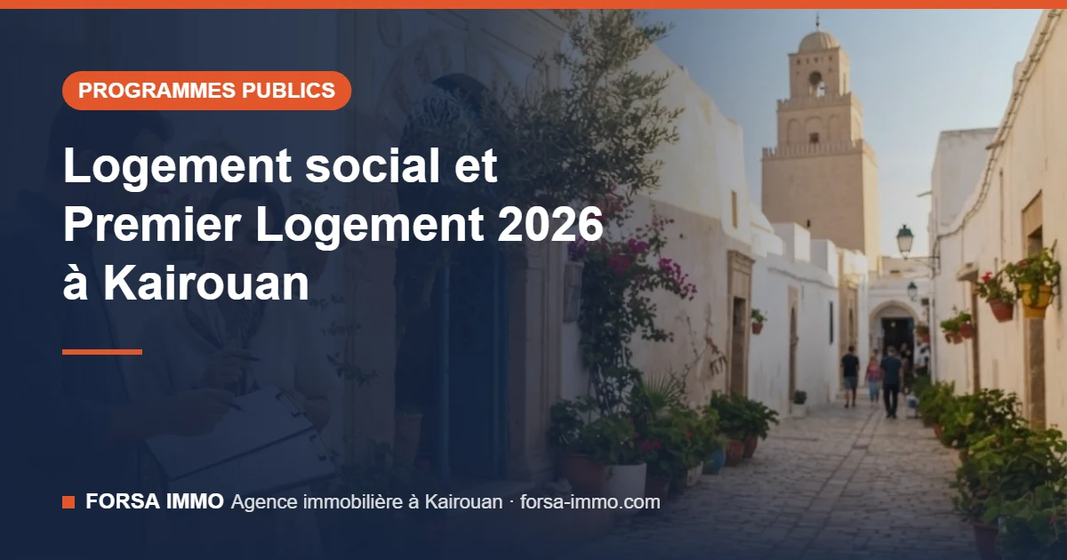 Logement social et Premier Logement à Kairouan en 2026 – Forsa Immo