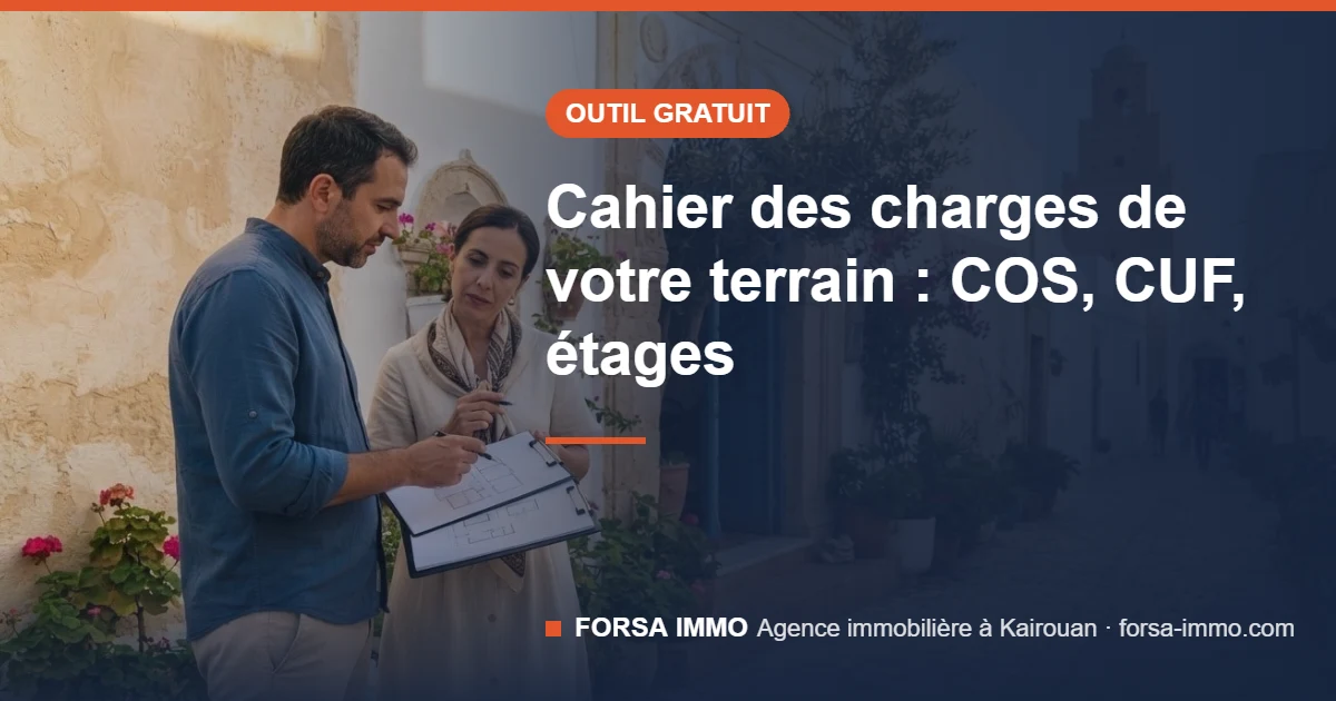 Consulter le cahier des charges d'un terrain en Tunisie – outil gratuit Forsa Immo