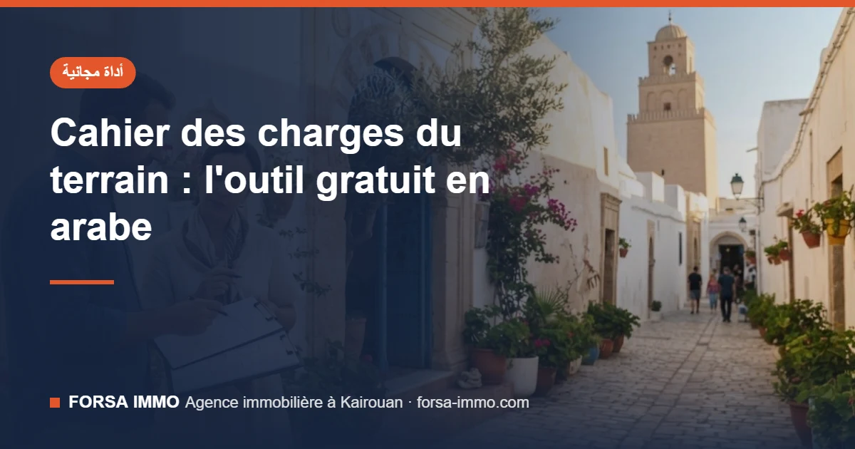 كراس شروط الأرض ومثال التهيئة العمرانية في تونس - Forsa Immo