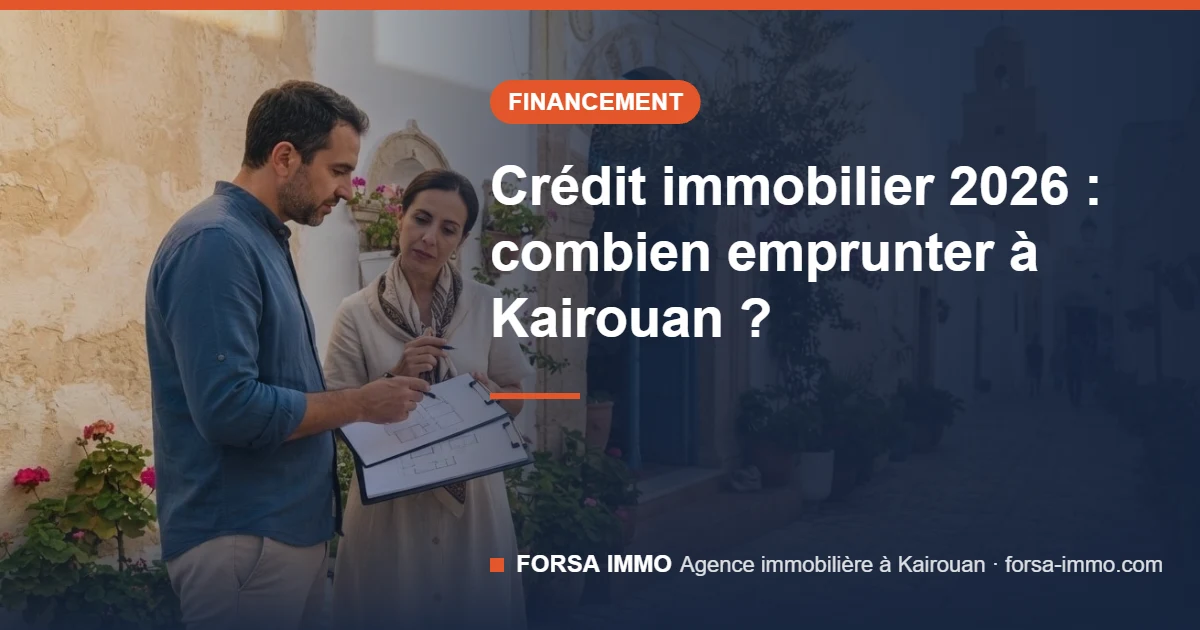 Crédit immobilier en Tunisie 2026 pour acheter à Kairouan – Forsa Immo