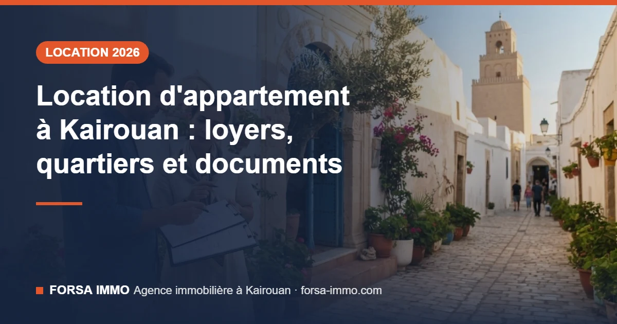 Appartement à louer à Kairouan en 2026 – loyers et conseils Forsa Immo